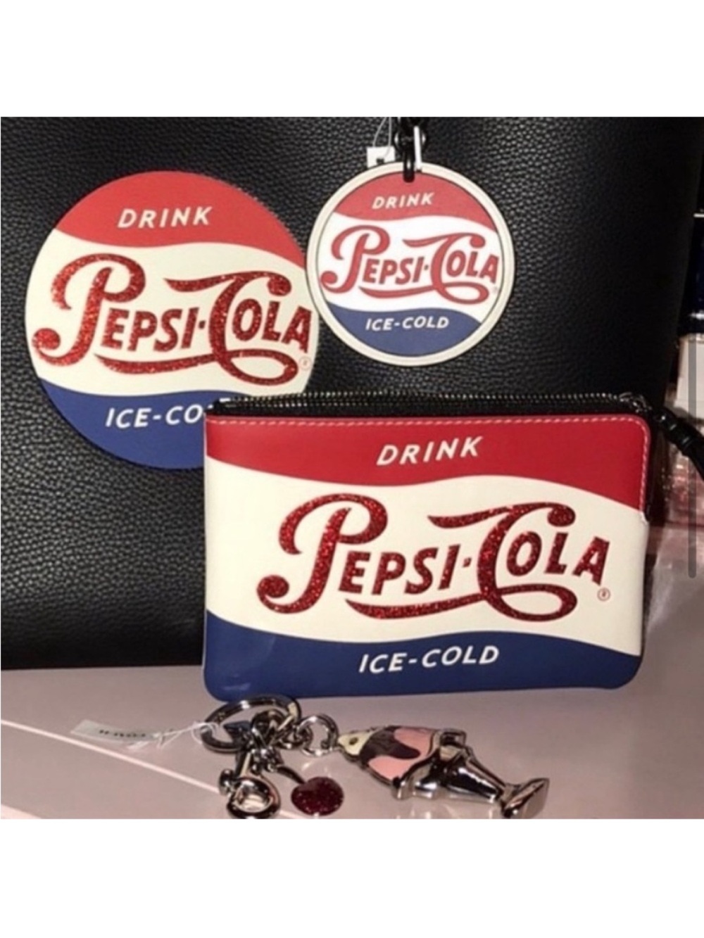 Coach Pepsi-Cola Red White Blue Wristlet Clutch
G-07